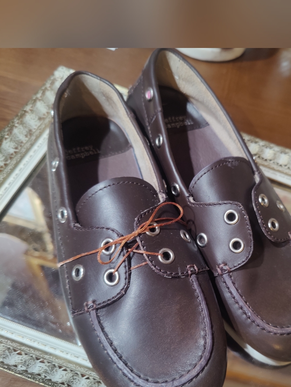 Jeffrey Campbell Brown Leather Boat Shoes